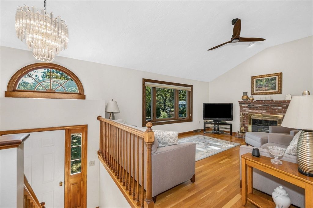 Chandelier, Fireplace, Interior, Living room, Wood Texture Flooring