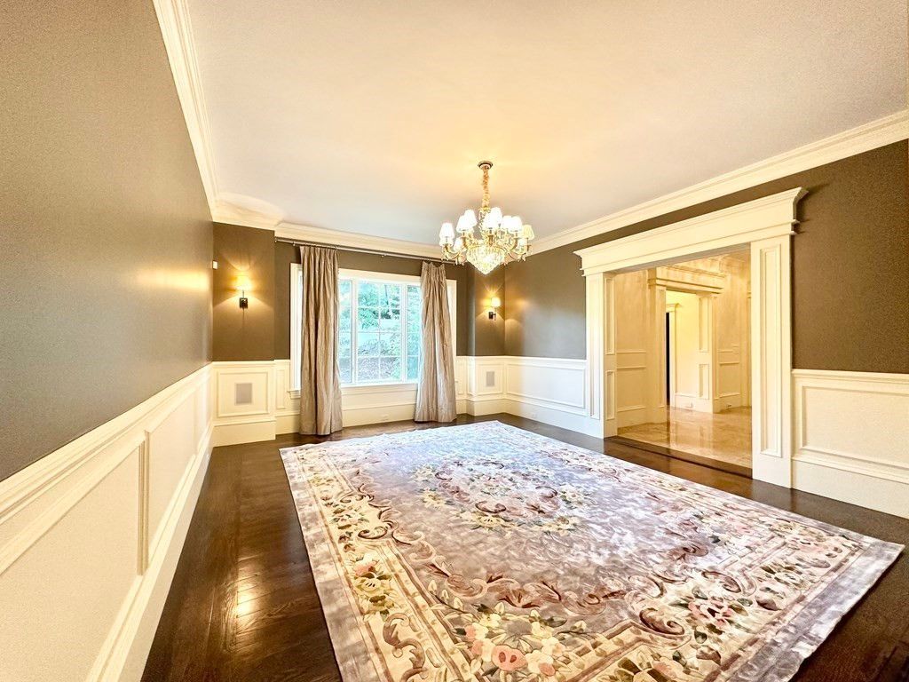 Chandelier, Empty room, Interior, Wood Texture Flooring