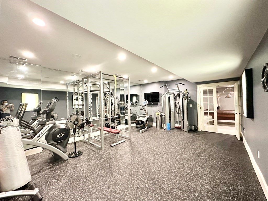 Fitness Equipment, Gym, Interior, Recessed Lighting