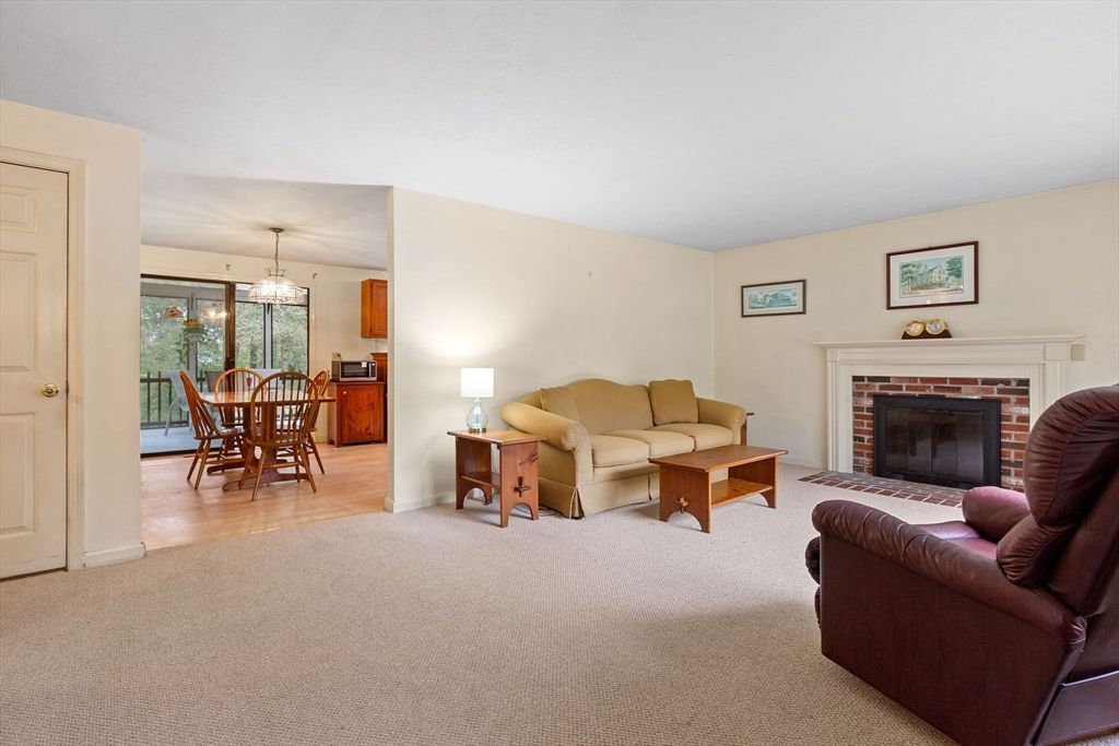 Dining room, Fireplace, Interior, Living room, Pendant Lights