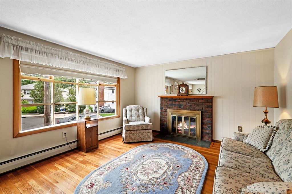 Fireplace, Interior, Wood Texture Flooring