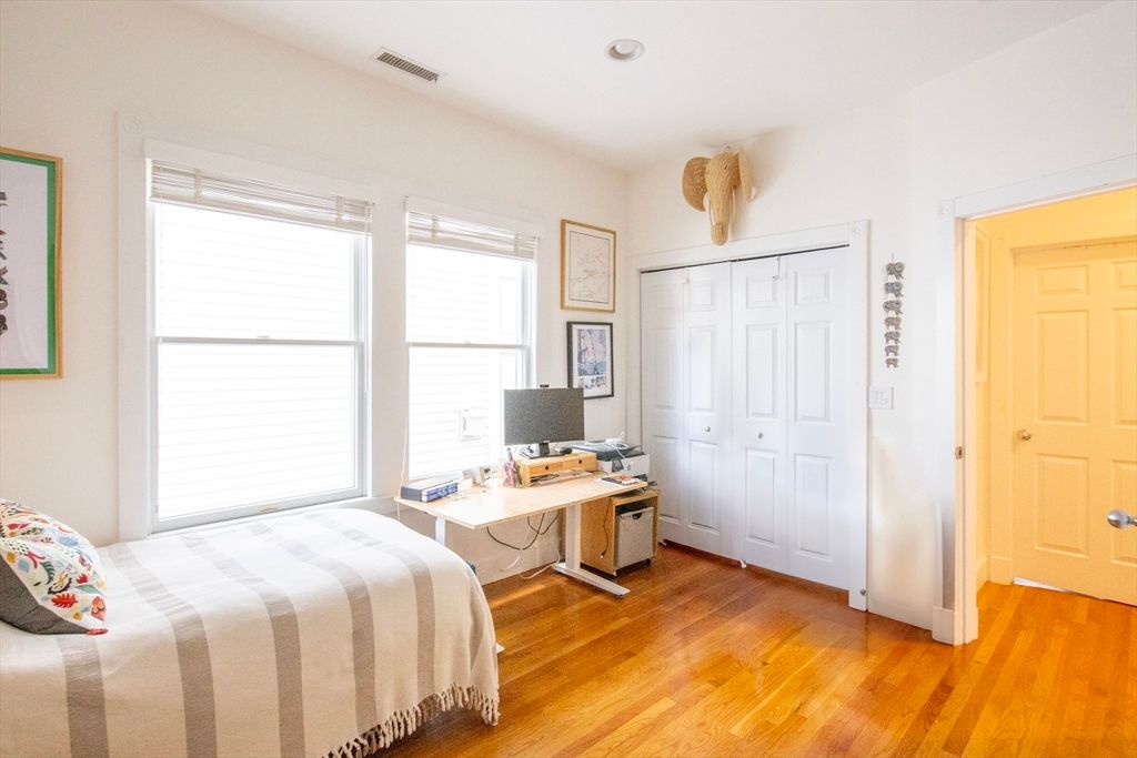 Bedroom, Home Office, Interior, Recessed Lighting, Wood Texture Flooring
