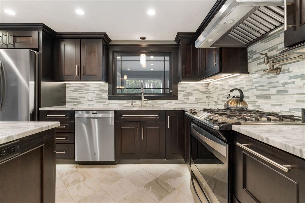 Interior, Kitchen, Recessed Lighting, Stainless Steel Appliances