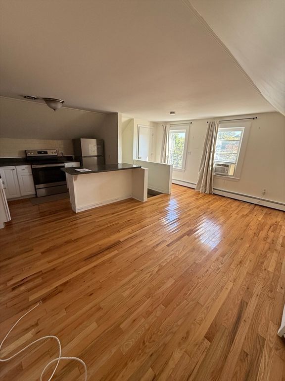 Empty room, Interior, Kitchen, Wood Texture Flooring