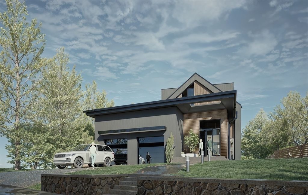 Attached, Exterior, Facade, Modern