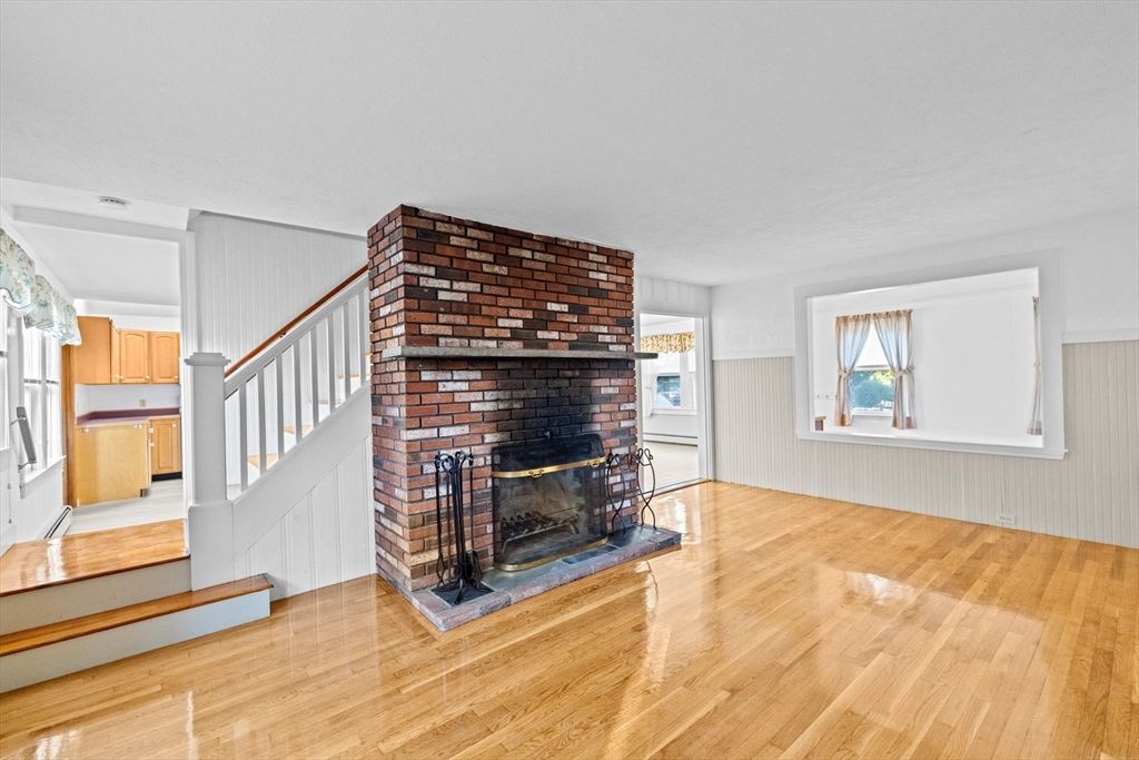 Fireplace, Interior, Wood Texture Flooring