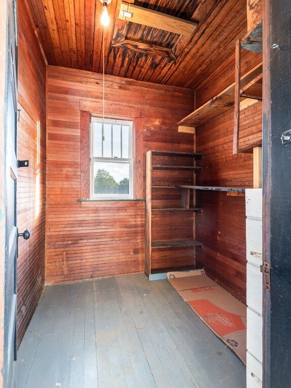 Empty room, Interior, Wooden Ceilings, Wood Texture Flooring, Wooden Walls