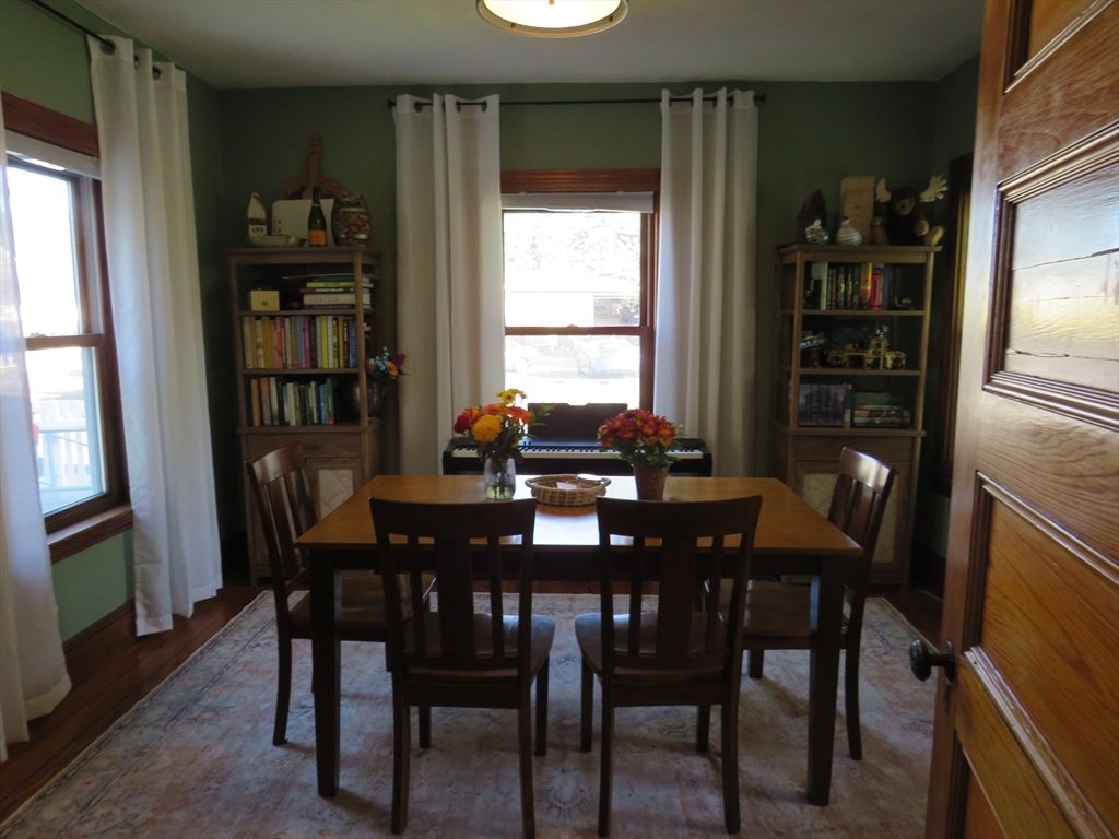 Dining room, Interior, Wood Texture Flooring