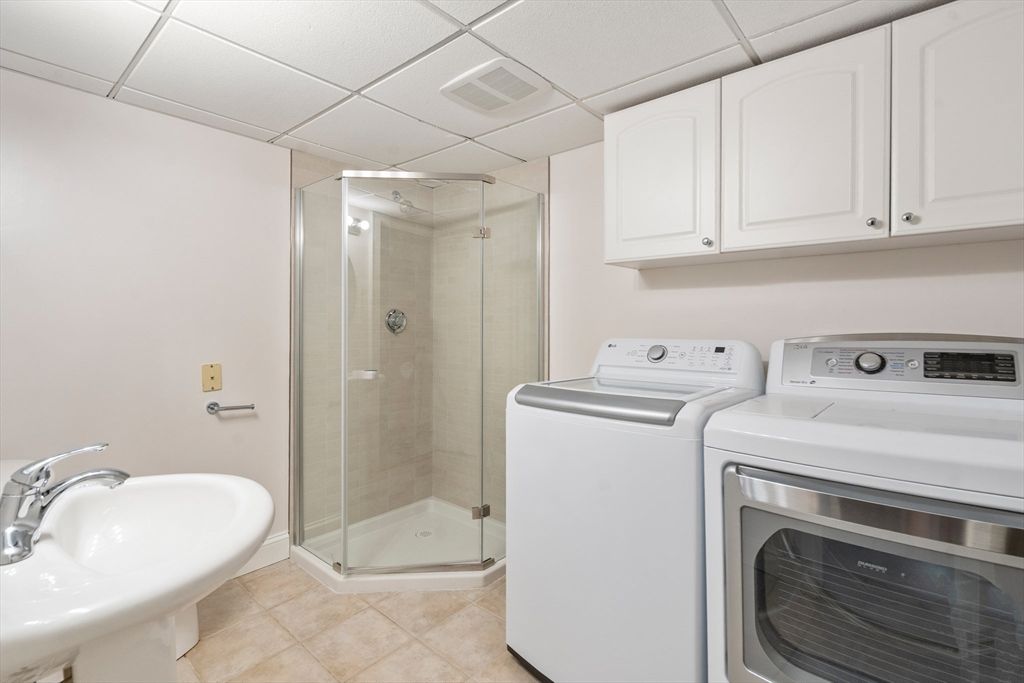 Bathroom, Glass Shower, Interior, Washer