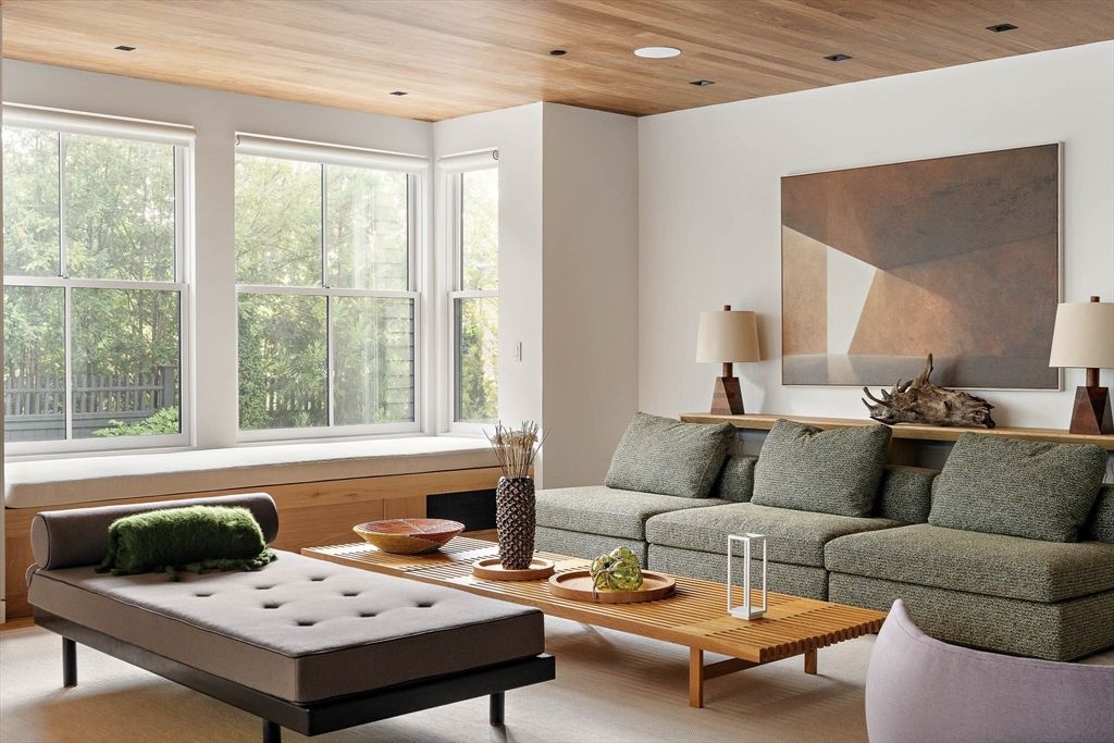Interior, Living room, Recessed Lighting, Wooden Ceilings