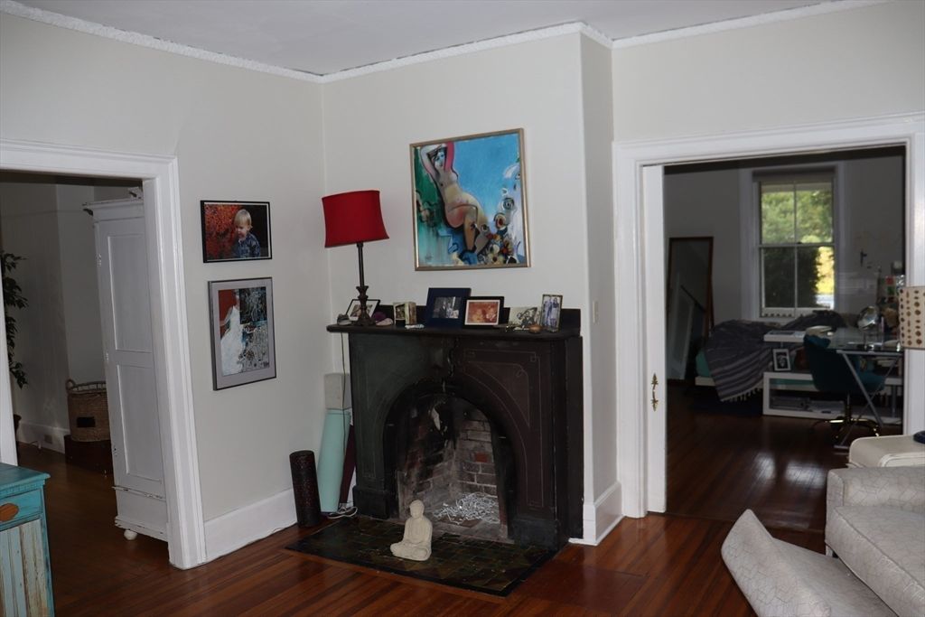 Fireplace, Interior, Wood Texture Flooring