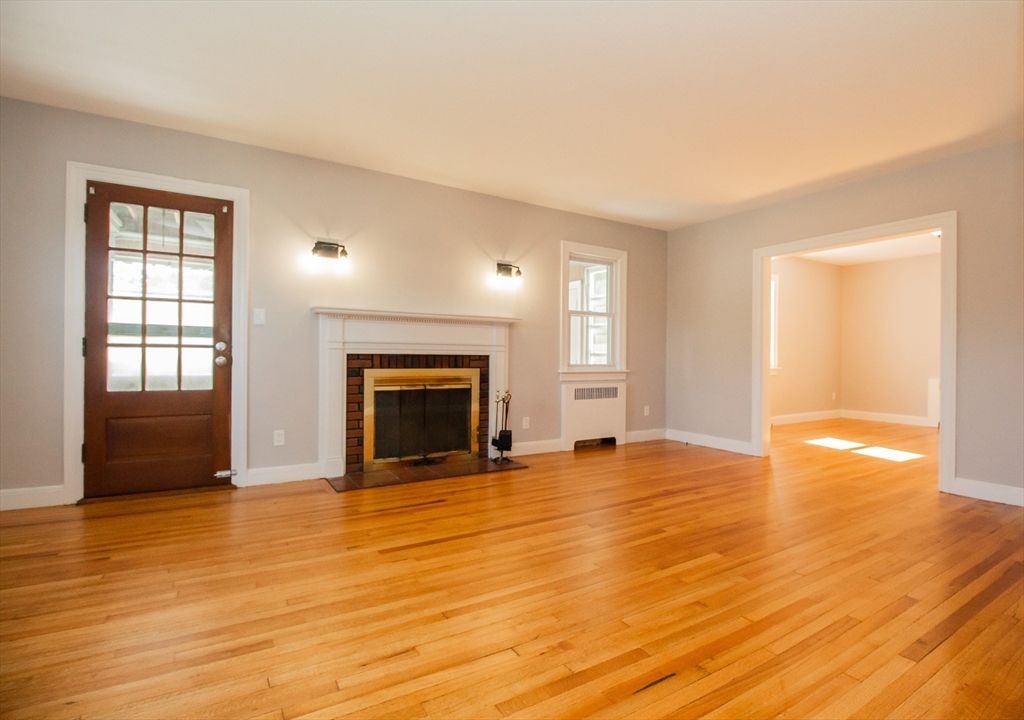 Empty room, Fireplace, Interior, Wood Texture Flooring