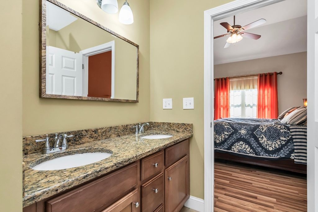 Bathroom, Bedroom, Dual Sink Vanities, Interior, Wood Texture Flooring