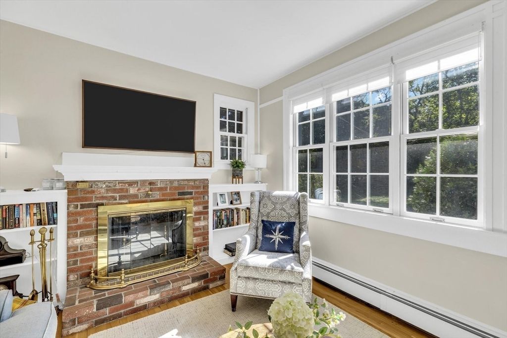 Fireplace, Interior, Wood Texture Flooring