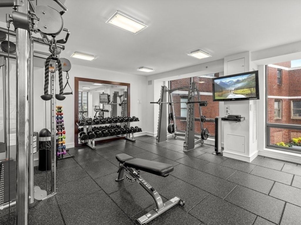 Fitness Equipment, Gym, Interior, Recessed Lighting