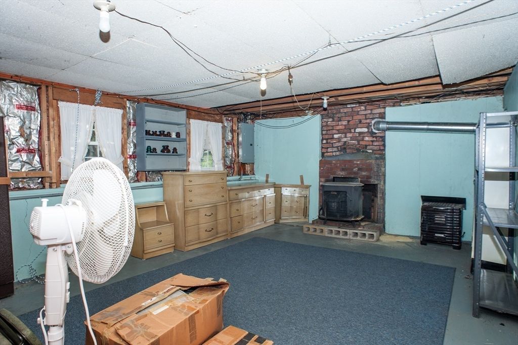 Fireplace, Interior, Stone Walls