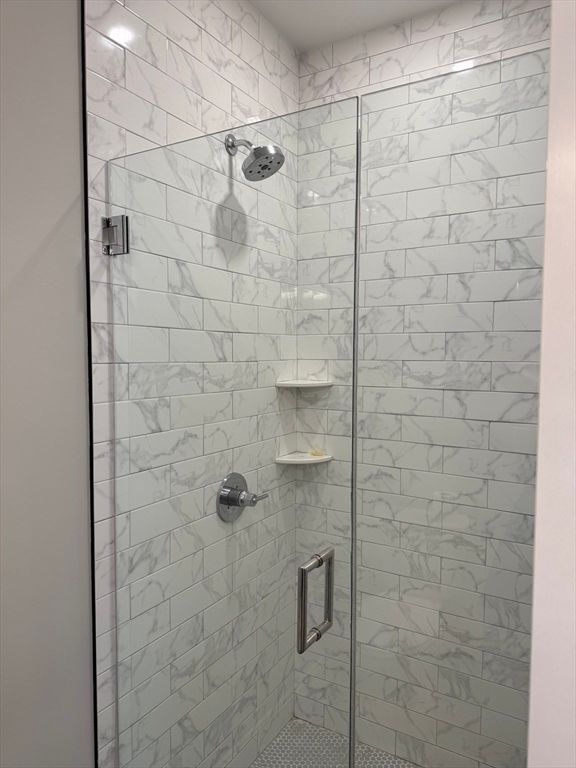 Bathroom, Glass Shower, Interior, Marble Walls