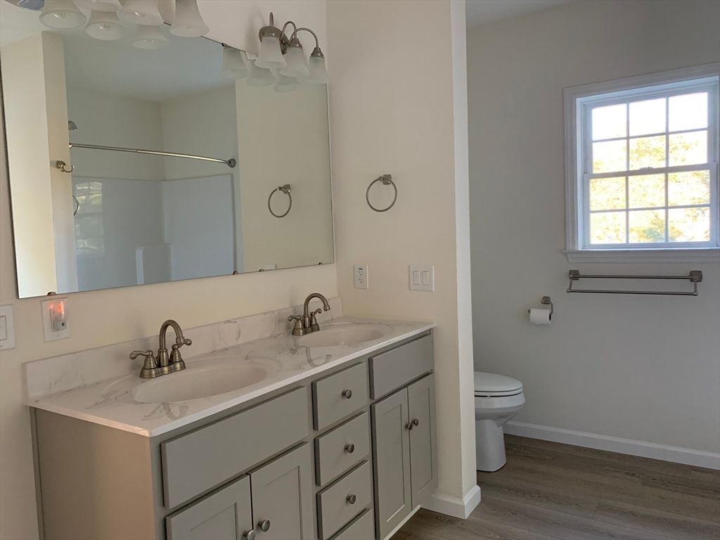 Bathroom, Dual Sink Vanities, Interior, Wood Texture Flooring