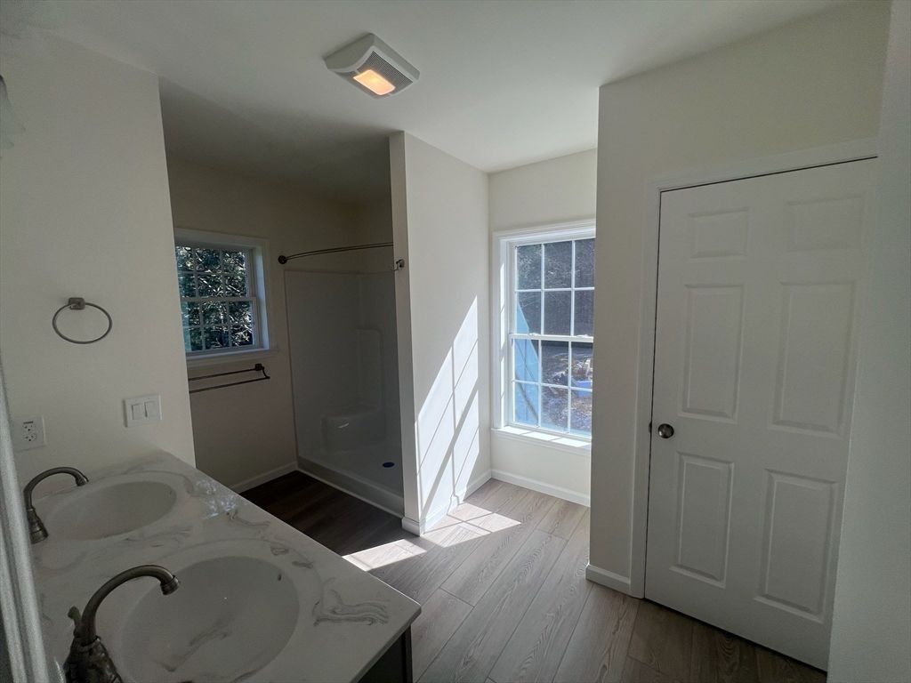 Bathroom, Dual Sink Vanities, Interior, Wood Texture Flooring