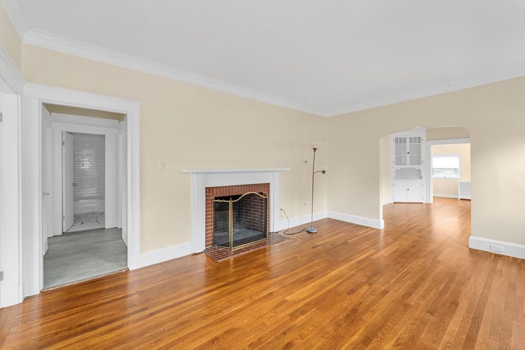 Empty room, Fireplace, Interior, Wood Texture Flooring