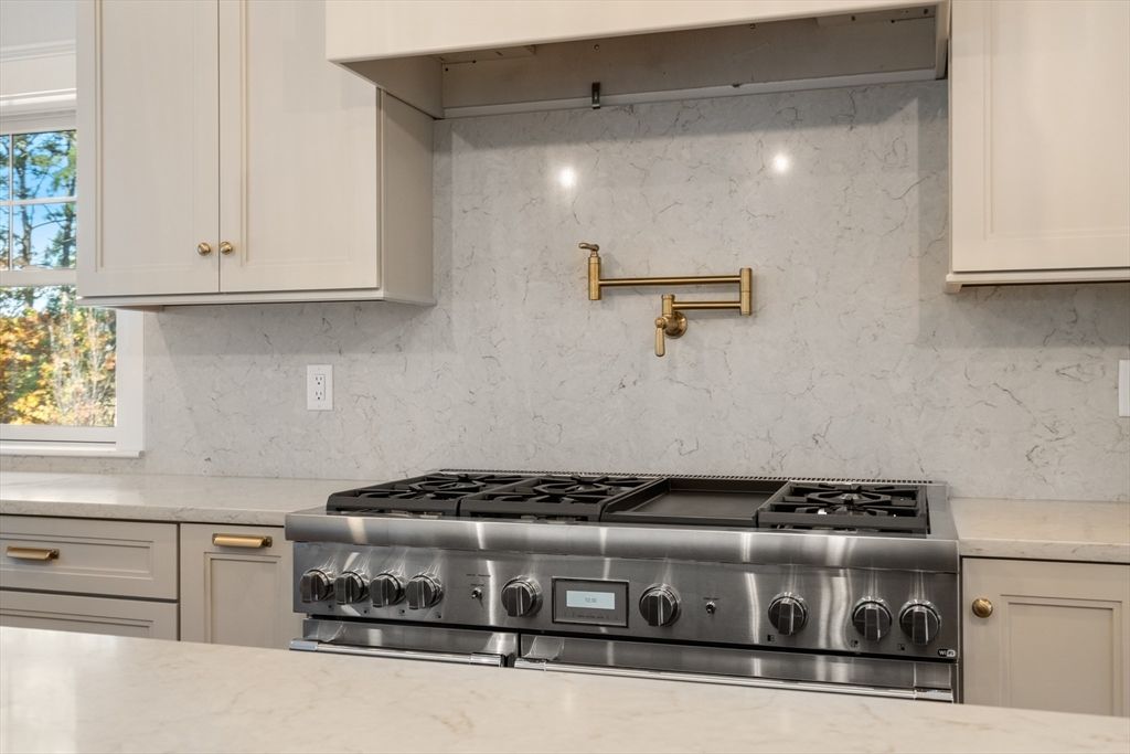 Interior, Kitchen, Marble Walls, Stainless Steel Appliances
