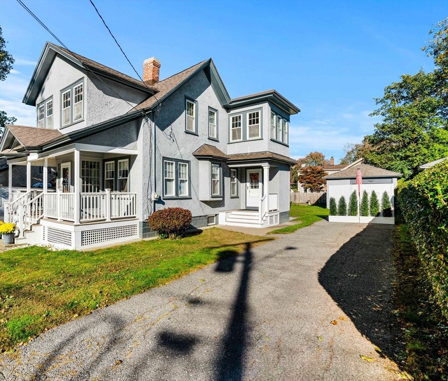 Backyard, Detached Garage, Exterior, Facade, Queen Anne Victorian