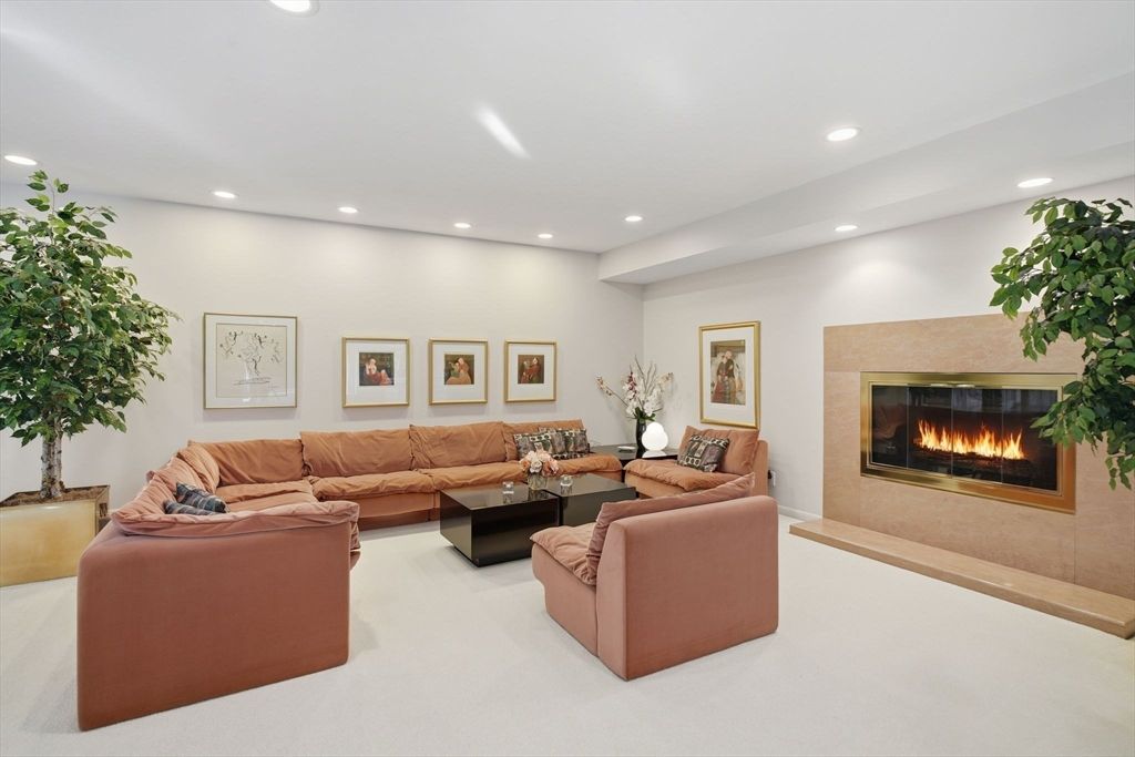 Fireplace, Interior, Living room, Recessed Lighting