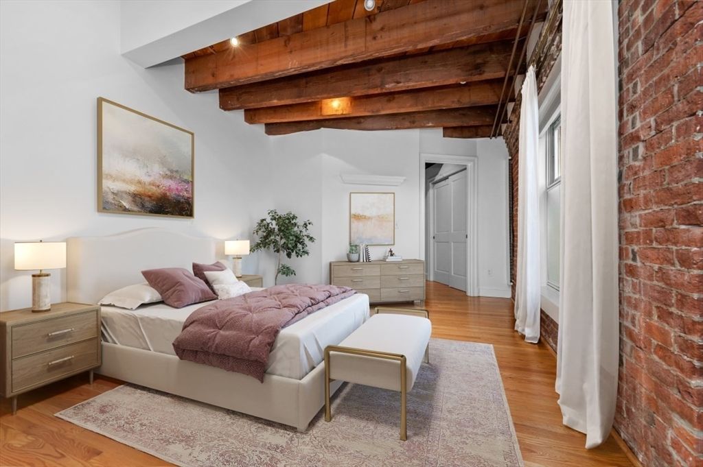 Bedroom, Interior, Stone Walls, Wooden Beams, Wooden Ceilings, Wood Texture Flooring