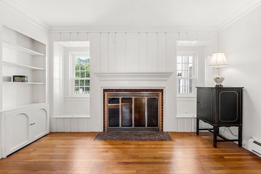 Fireplace, Interior, Wood Texture Flooring