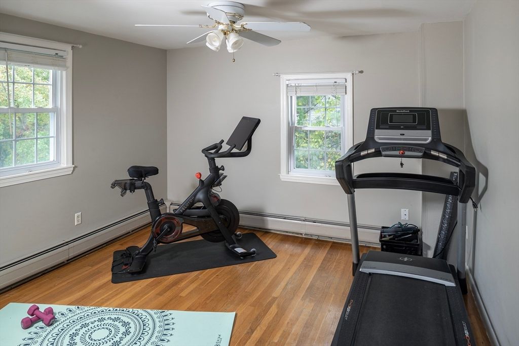 Fitness Equipment, Interior, Wood Texture Flooring