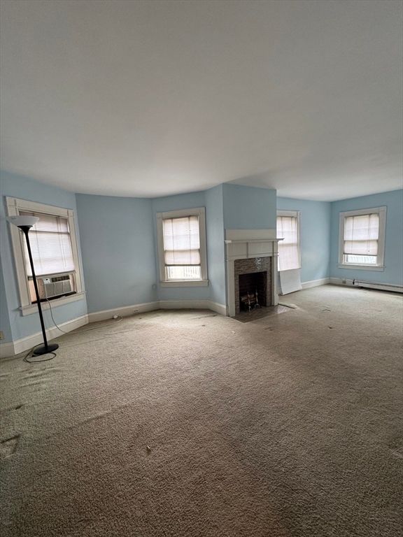 Empty room, Fireplace, Interior