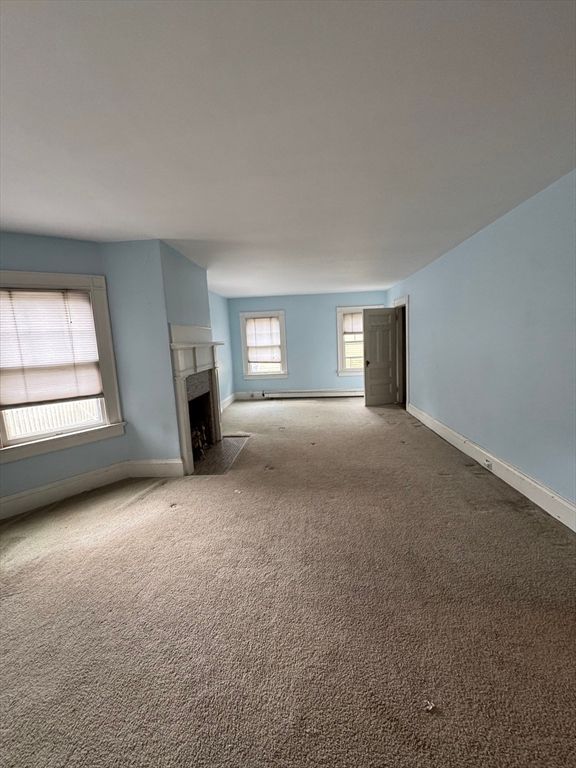 Empty room, Fireplace, Interior
