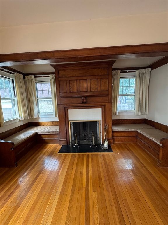 Fireplace, Interior, Wood Texture Flooring, Wooden Walls