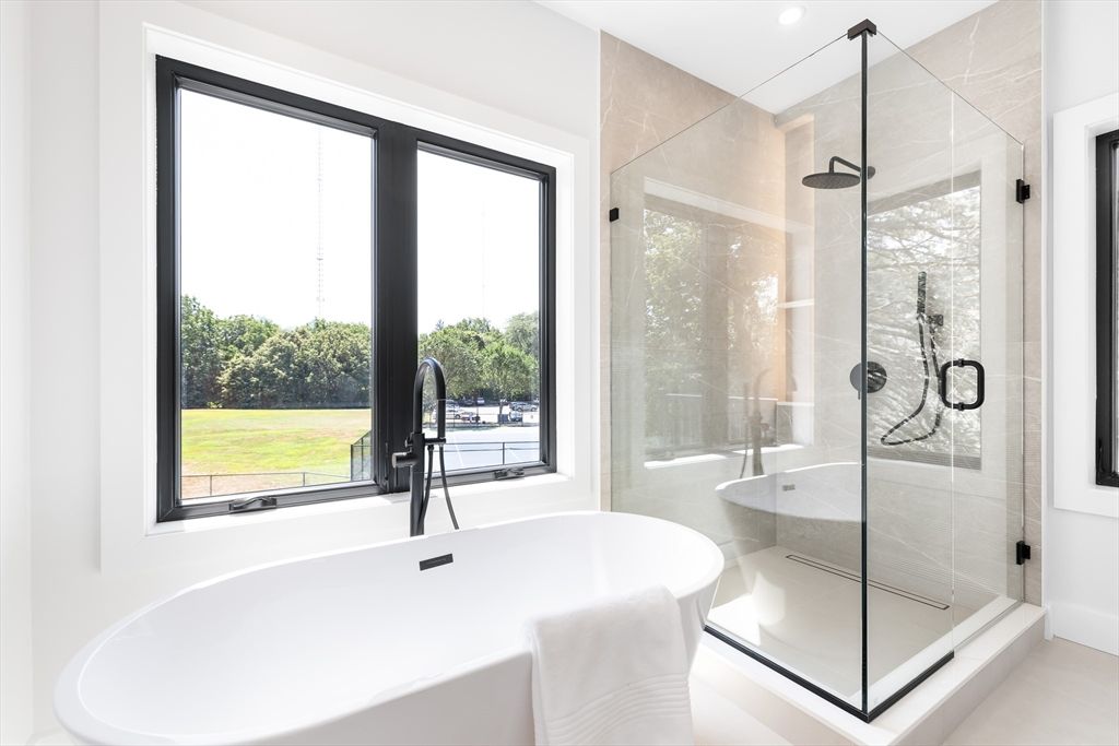 Bathroom, Free Standing Baths, Glass Shower, Interior