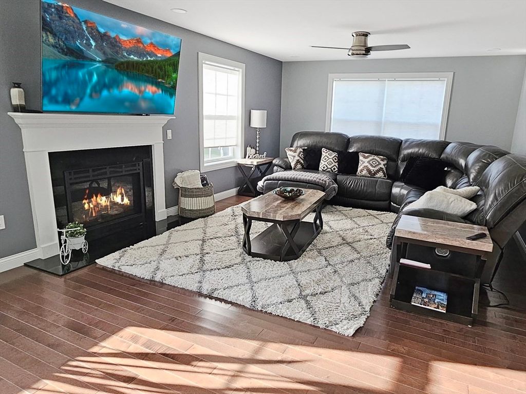 Fireplace, Interior, Living room, Wood Texture Flooring
