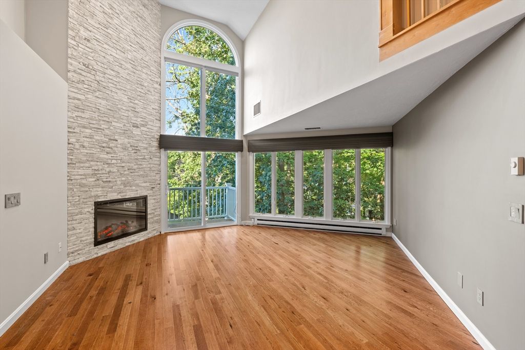 Empty room, Fireplace, Interior, Wood Texture Flooring