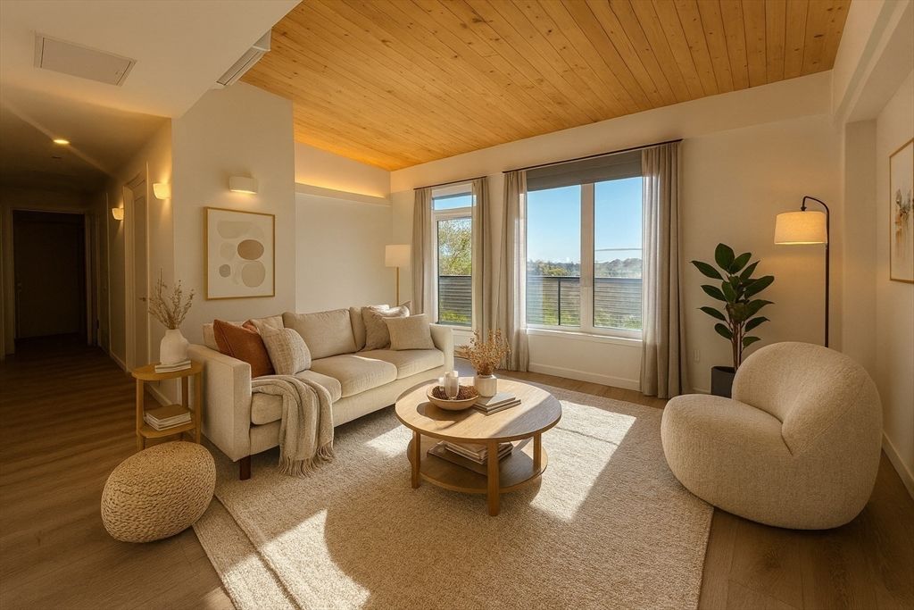 Interior, Living room, Water, Wooden Ceilings, Wood Texture Flooring