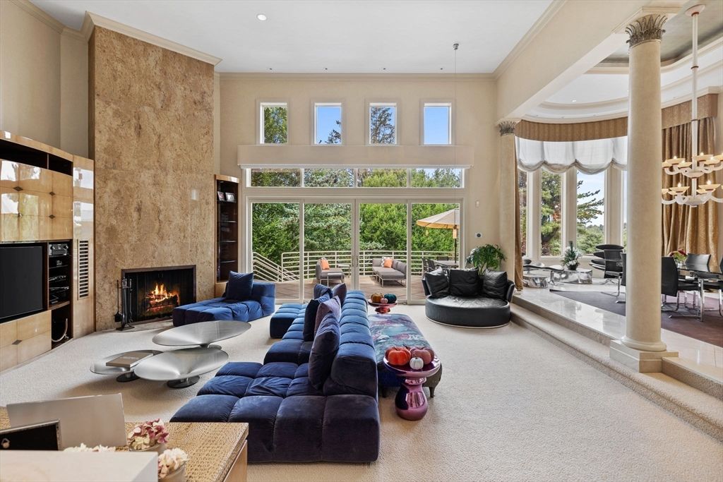 Fireplace, Interior, Living room, Pendant Lights, Recessed Lighting