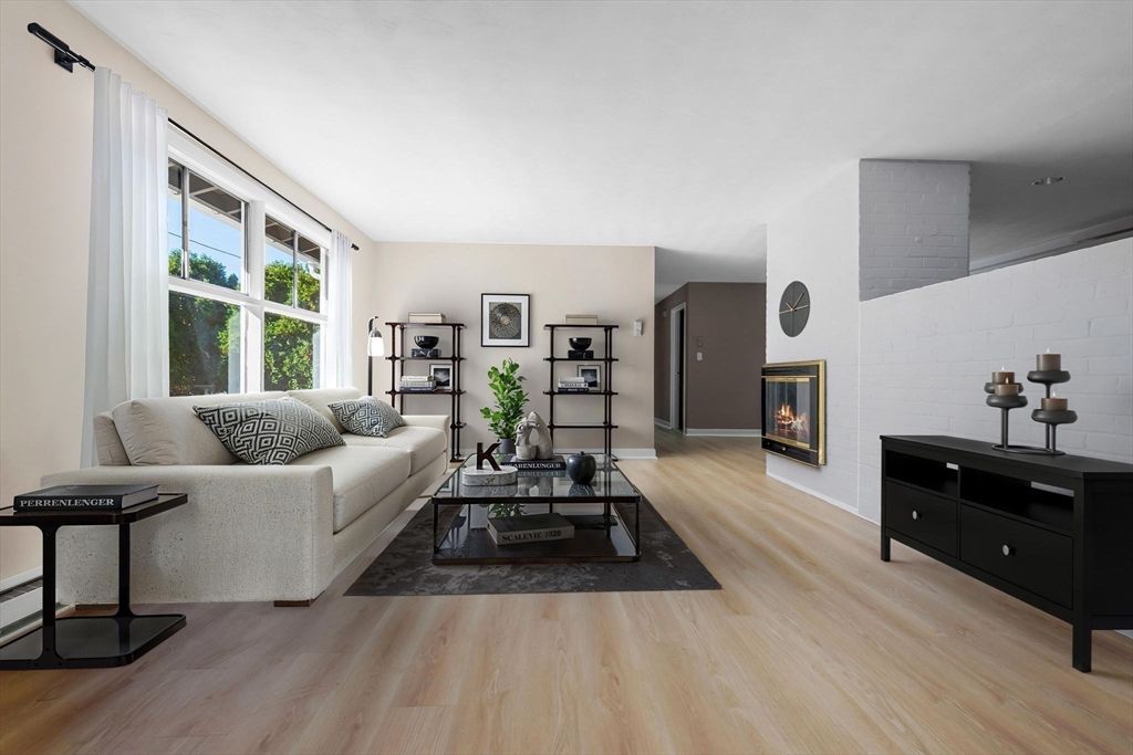 Fireplace, Interior, Living room, Wood Texture Flooring