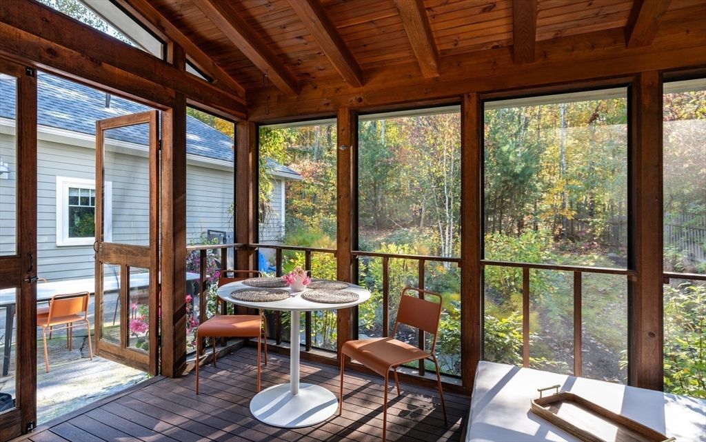 Interior, Sun Room, Wooden Beams, Wooden Ceilings, Wood Texture Flooring
