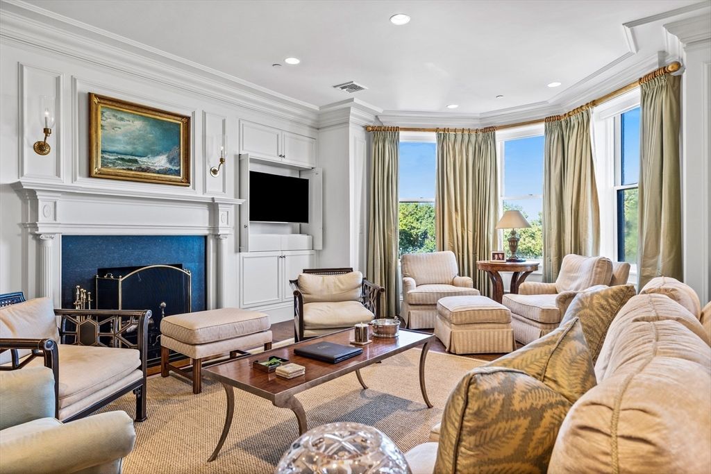 Fireplace, Interior, Living room, Recessed Lighting