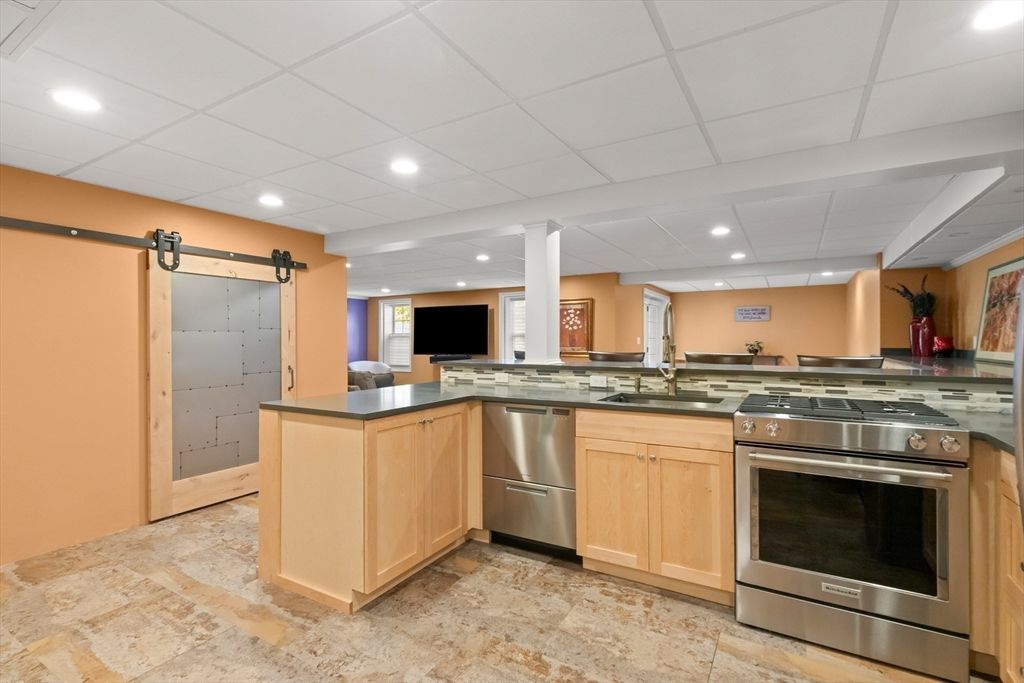 Interior, Kitchen, Recessed Lighting, Stainless Steel Appliances