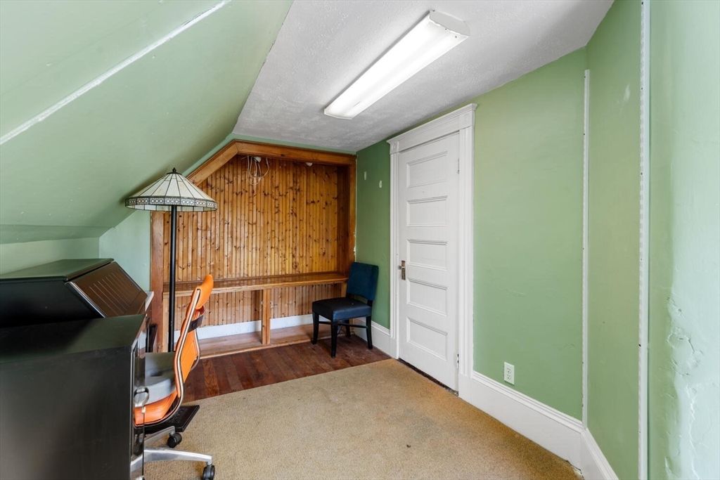 Home Office, Interior, Wood Texture Flooring, Wooden Walls