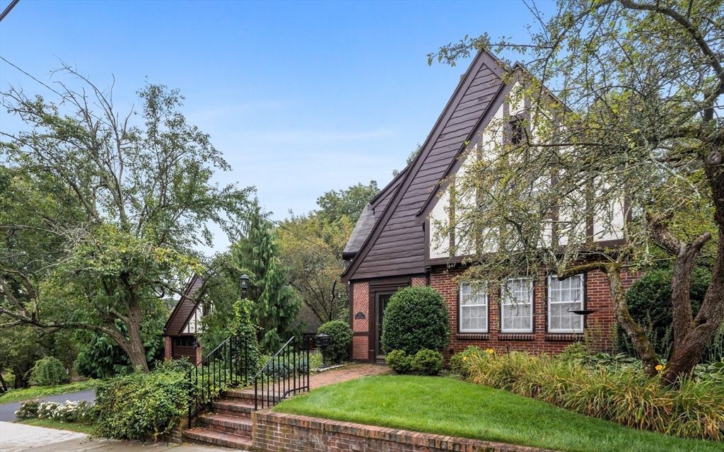 Exterior, Facade, Brick Facade, Tudor Revival