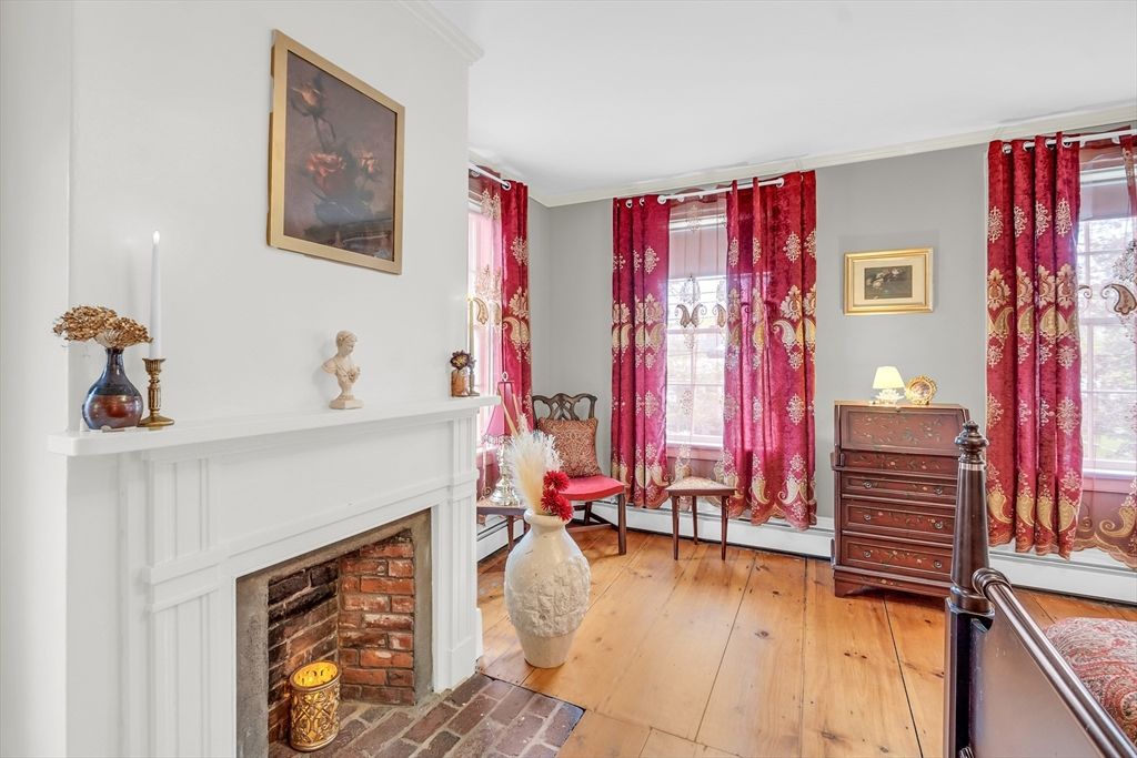 Fireplace, Interior, Wood Texture Flooring