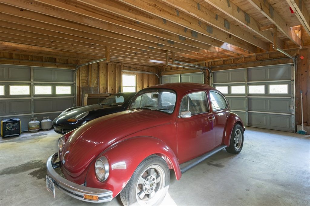 Garage, Interior, Wooden Beams, Wooden Ceilings, Wooden Walls