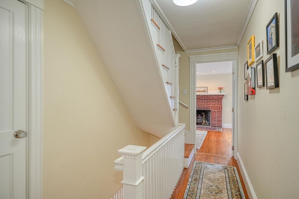 Fireplace, Interior, Recessed Lighting, Wood Texture Flooring