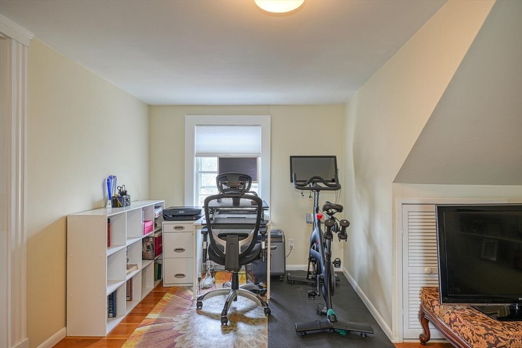 Fitness Equipment, Home Office, Interior, Wood Texture Flooring