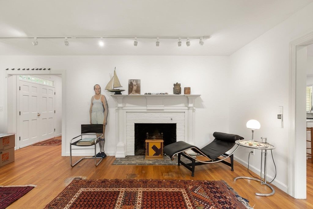 Fireplace, Interior, Wood Texture Flooring