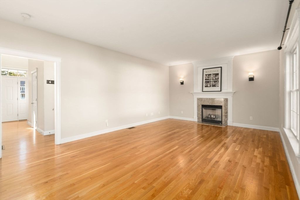 Empty room, Fireplace, Interior, Wood Texture Flooring